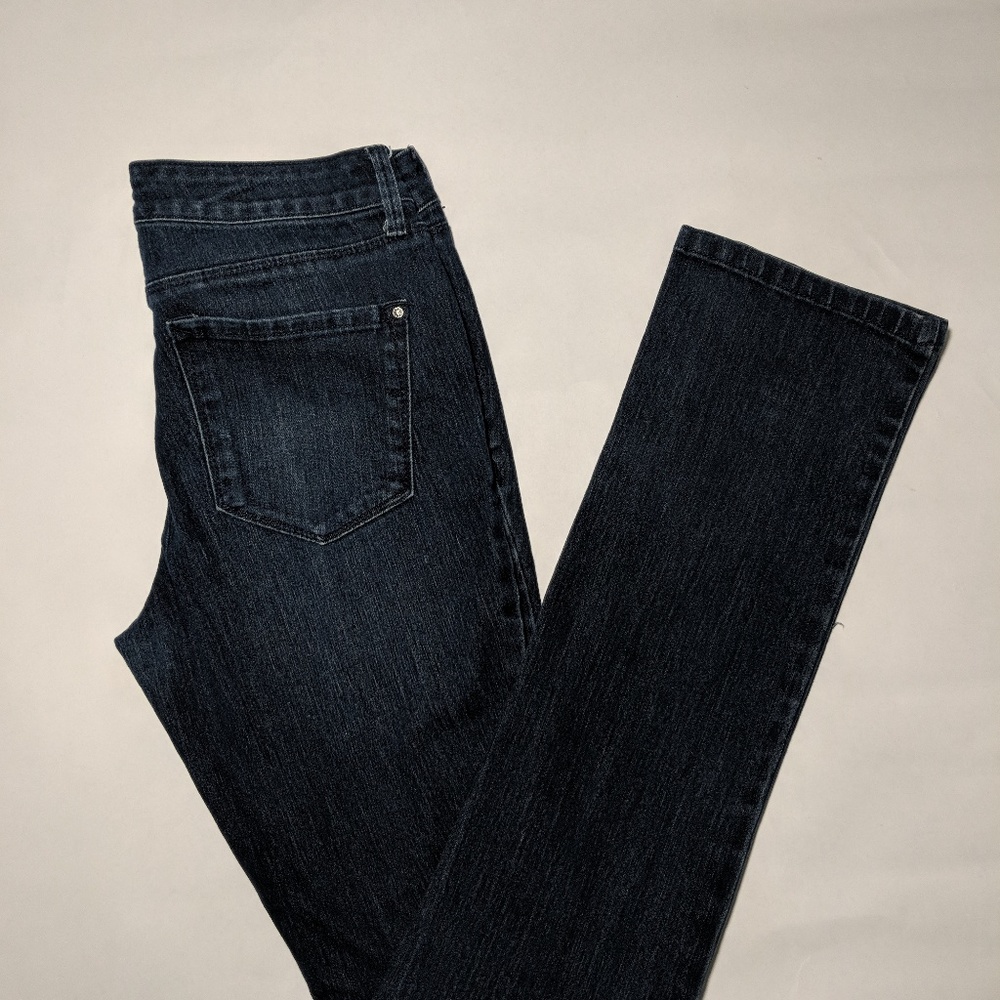 Kardashin Womens Blue Kim Curvy Straight Denim 4